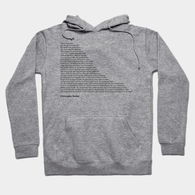 Christopher Paolini Quotes Hoodie by qqqueiru